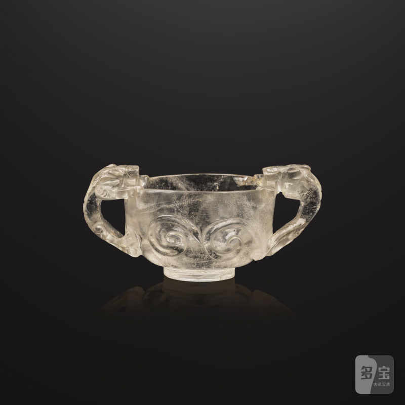 十七/十八世紀 瑪瑙螭龍靈芝洗 及 水晶雙螭耳盃 | RINCE-PINCEAUX EN AGATE ET COUPE EN CRISTAL DE ROCHE - 图13